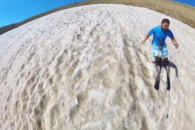 Ağustos ayında karda kayak