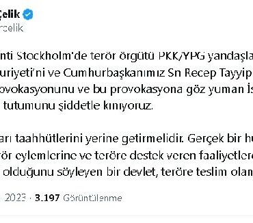 AK Partili Çelik İsveç makamları taahhütlerini yerine getirmelidir