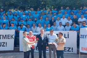 Akbelen maden sahası çalışanlarından TBMM önünde açıklama