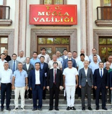 Akbelen muhtarları Muğla Valiliğini ziyaret etti