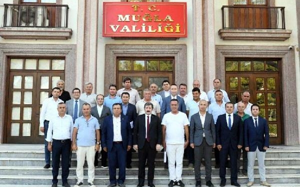 Akbelen muhtarları Muğla Valiliğini ziyaret etti
