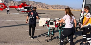 Ambulans helikopter kanser hastası için havalandı