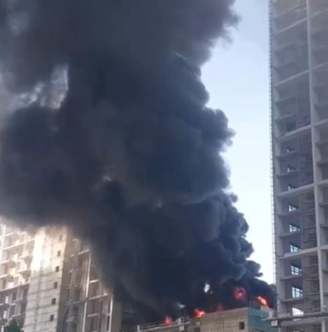 Ankarada inşaat halindeki sitede yangın