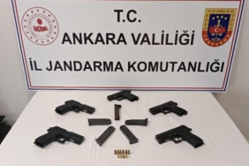 Ankarada silah operasyonu 5 adet tabanca ele geçirildi