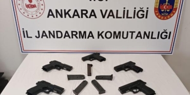 Ankarada silah operasyonu 5 adet tabanca ele geçirildi