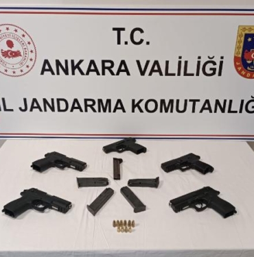Ankarada silah operasyonu 5 adet tabanca ele geçirildi