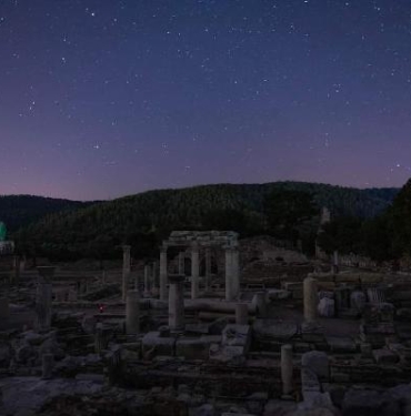 Antik kentte perseid meteor yağmuru gözlendi