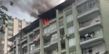 Apartmanın teras katında çıkan yangın korkuttu 34 Apartmanın teras katında çıkan yangın korkuttu