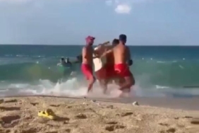 Arnavutköyde sahilde kavga