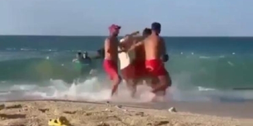 Arnavutköyde sahilde kavga