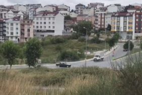 Arnavutköyde yolu kapatıp drift attı