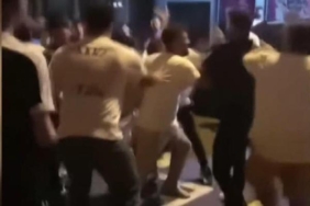 Bağcılarda asker eğlencesinde çıkan kavga kamerada