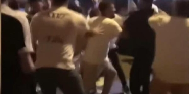 Bağcılarda asker eğlencesinde çıkan kavga kamerada