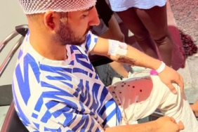 Bahçelievlerde alev alınca balkondan atılan tüp sürücünün kafasına düştü