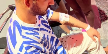 Bahçelievlerde alev alınca balkondan atılan tüp sürücünün kafasına düştü