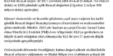 Bakan Bolat: Haziran ayında cari işlemler hesabın 20 ay sonra fazla verdi 21 Bakan Bolat Haziran ayında cari işlemler hesabın 20 ay sonra fazla verdi