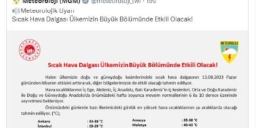 Bakan Özhasekiden sıcak hava uyarısı