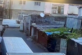 Bayrampaşada bekçilerin kovaladığı kaçak göçmeni çelme atarak durdurdu