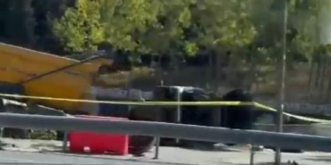 Beykozda hafriyat kamyonu ile otomobil çarpıştı