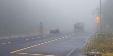 Bolu Dağında sis etkili oldu