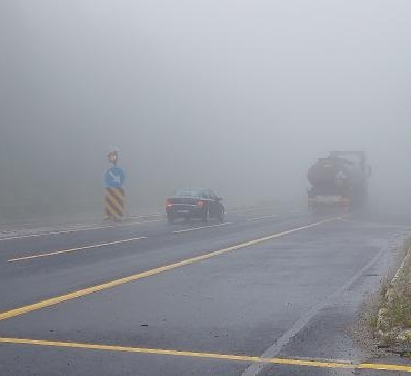 Bolu Dağında sis etkili oldu