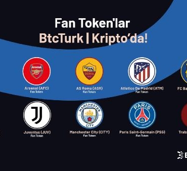 BtcTurk dünyaca ünlü takımların Fan Tokenlarını listeledi