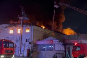 Bursada 3 katlı ahşap kapı fabrikasında yangın