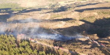 Çanakkalede çıkan orman yangını kısa sürede kontrol altına alındı