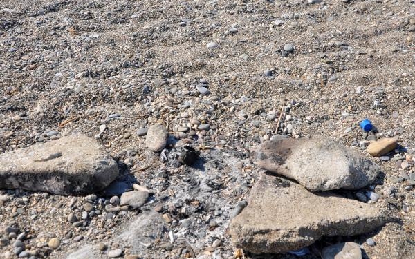 Caretta caretta yuvası üzerinde mangal yaktılar