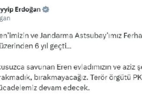 Cumhurbaşkanı Erdoğan Eren Bülbül ve Ferhat Gediki andı