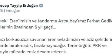 Cumhurbaşkanı Erdoğan, Eren Bülbül ve Ferhat Gedik'i andı 2 Cumhurbaşkanı Erdoğan Eren Bülbül ve Ferhat Gediki andı