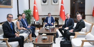 Cumhurbaşkanı Yardımcısı Yılmaz, AB Türkiye Delegasyonu Başkanı Meyer-Landrut ile görüştü