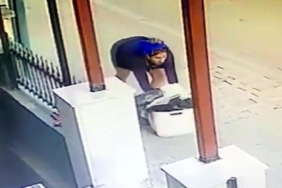 Dalıştayken evinden yapılan hırsızlık kamerada