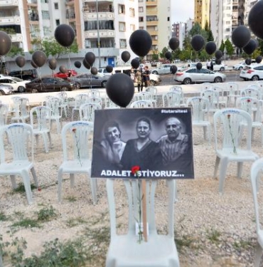 Depremde yıkılan Tutar Yapı Sitesi’nde hayatını kaybedenler, karanfil ve siyah balonlarla anıldı 4 Depremde yıkılan Tutar Yapı Sitesinde hayatını kaybedenler karanfil ve siyah balonlarla anıldı