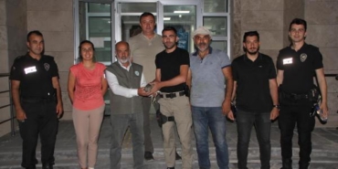 Emniyet bahçesinde yaralı bulunan balabana tedavi 4 Emniyet bahçesinde yaralı bulunan balabana tedavi