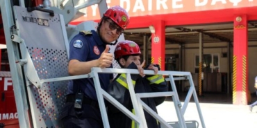 Engelli Umutun itfaiyeci olma hayali gerçekleşti