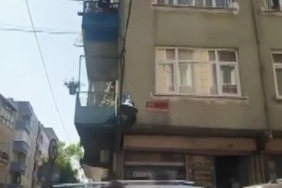 Esenlerde balkona çıktı beni kurtarın diye bağırdı kocası gözaltına alındı