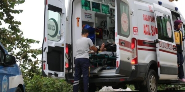 Fındık bahçesine yuvarlanan kamyonetteki 2 kişi yaralandı