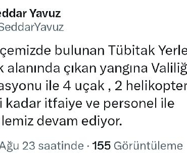 Gebze TÜBİTAK yerleşkesinde orman yangını 2