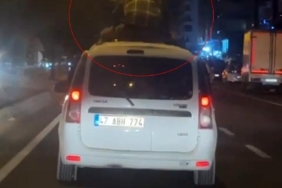 Hafif ticari aracın üzerinde seyahat etti