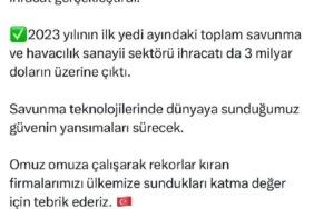 Haluk Görgün Savunma sektörümüz ihracat rekoru kırdı