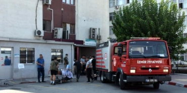 Hastanenin zemin katında yangın