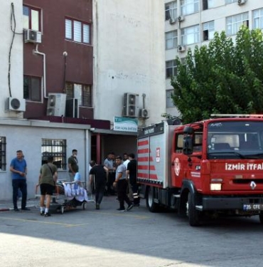 Hastanenin zemin katında yangın