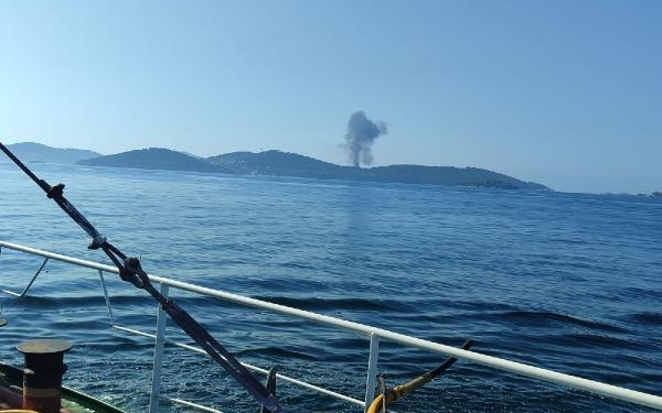 Heybeliadada yangın