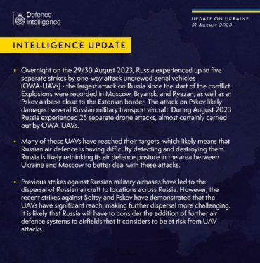 İngiltere Savunma Bakanlığı Rus hava savunması İHAları tespit ve imha etmekte zorlanıyor