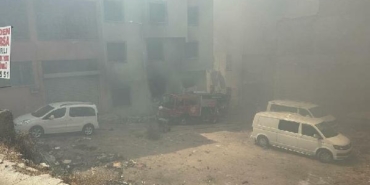 İzmirde çanta atölyesinde yangın