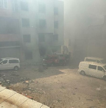 İzmirde çanta atölyesinde yangın