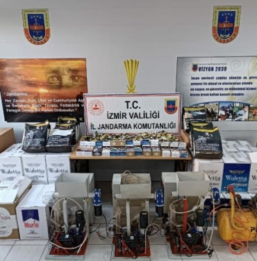 İzmirde kaçak sigara operasyonunda 2 tutuklama