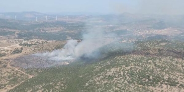 İzmirde makilik yangını