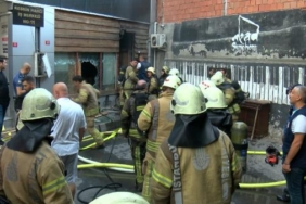 Kadıköyde korku evinde yangın